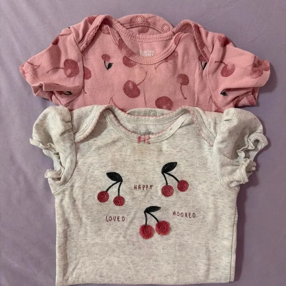 Carters baby girls 2 pc onesies 12 months